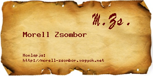 Morell Zsombor névjegykártya